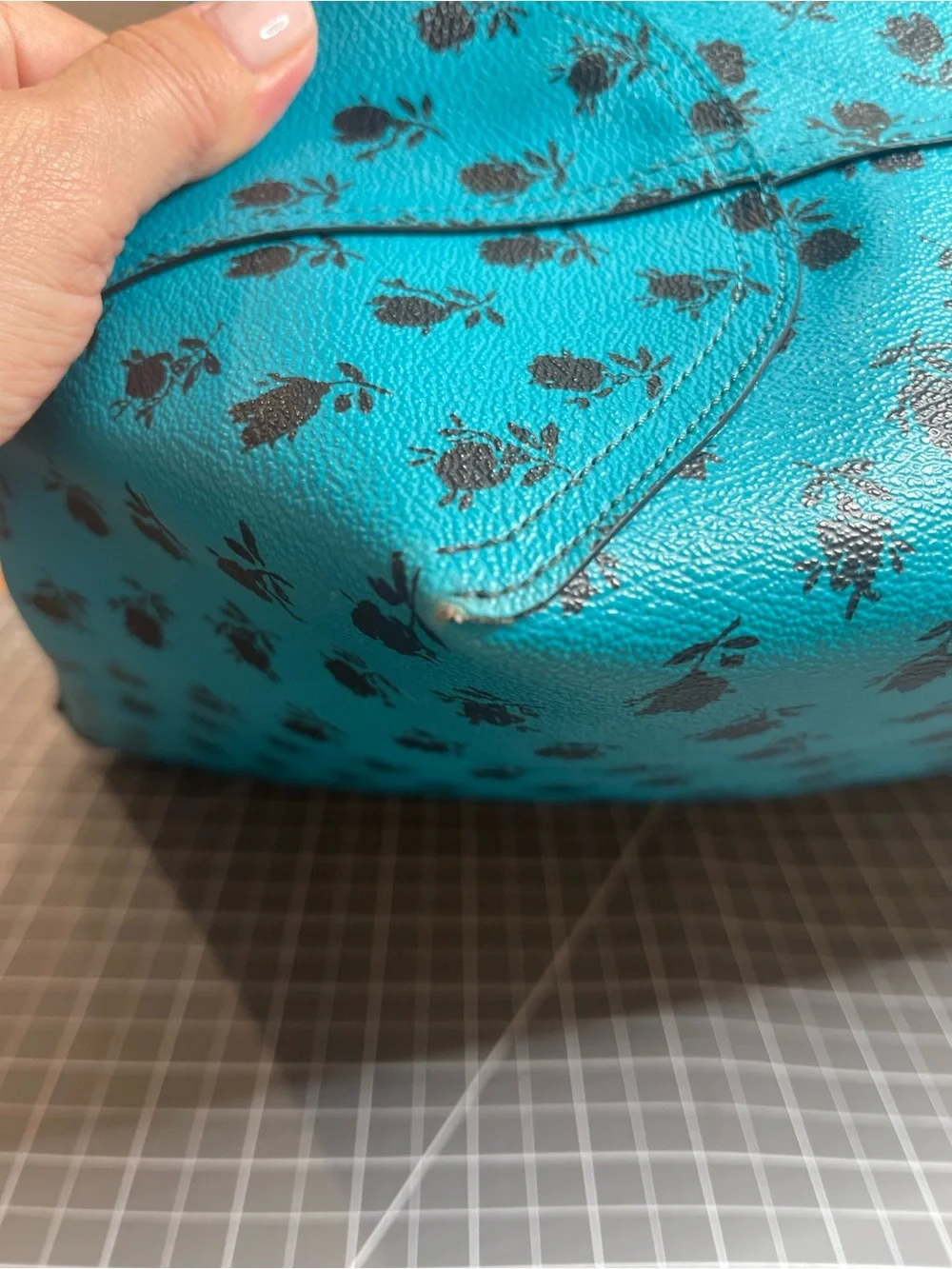 Coach turquoise tote